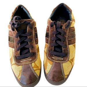 Coach shoes athletic shoes size 8. Brown with logo